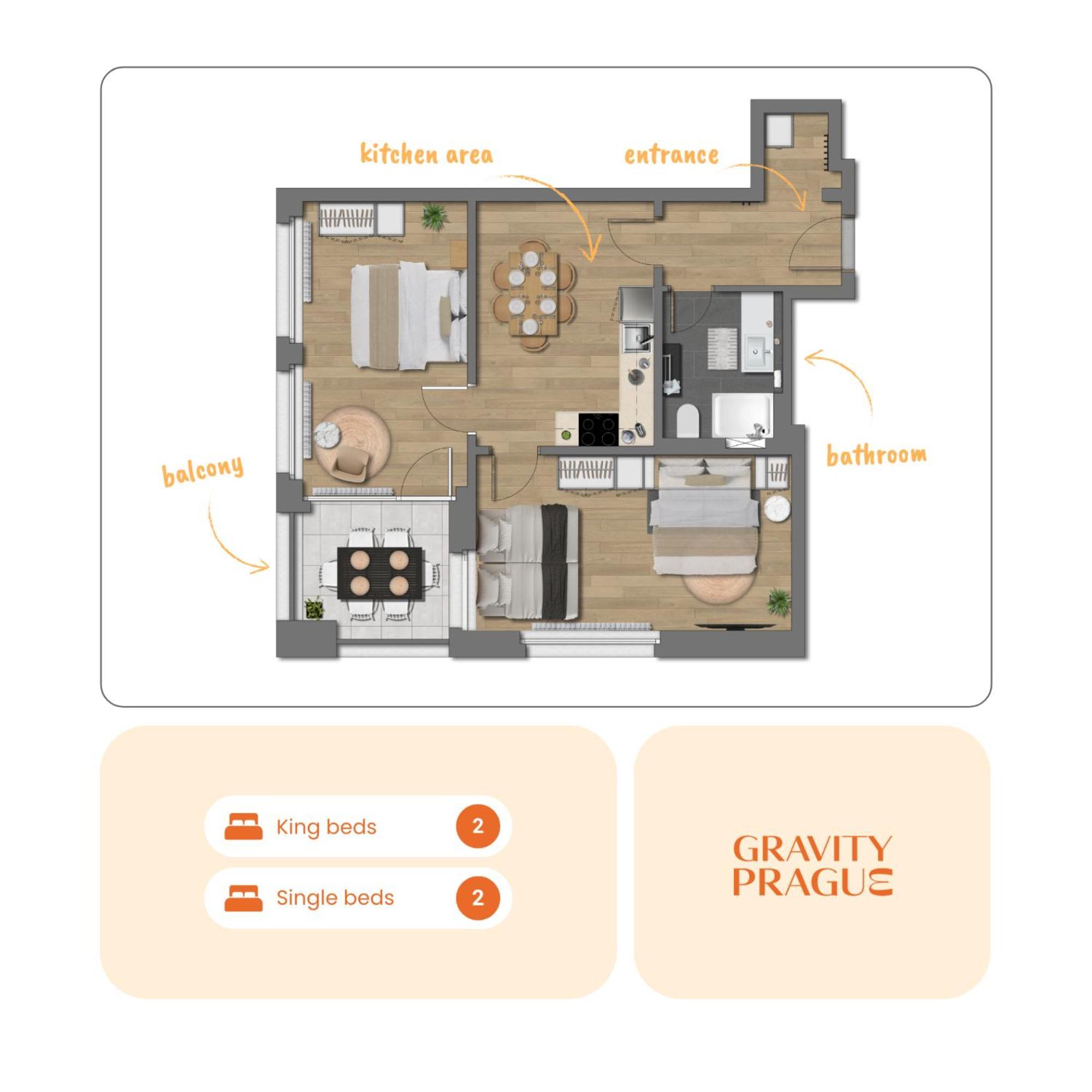Bright 2br - 4th Floor, Balcony, Free Parking By Gravity Appartamento *